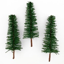 Paper Christmas Trees ~ Set of 6 Trees~ 3-1/2" tall 